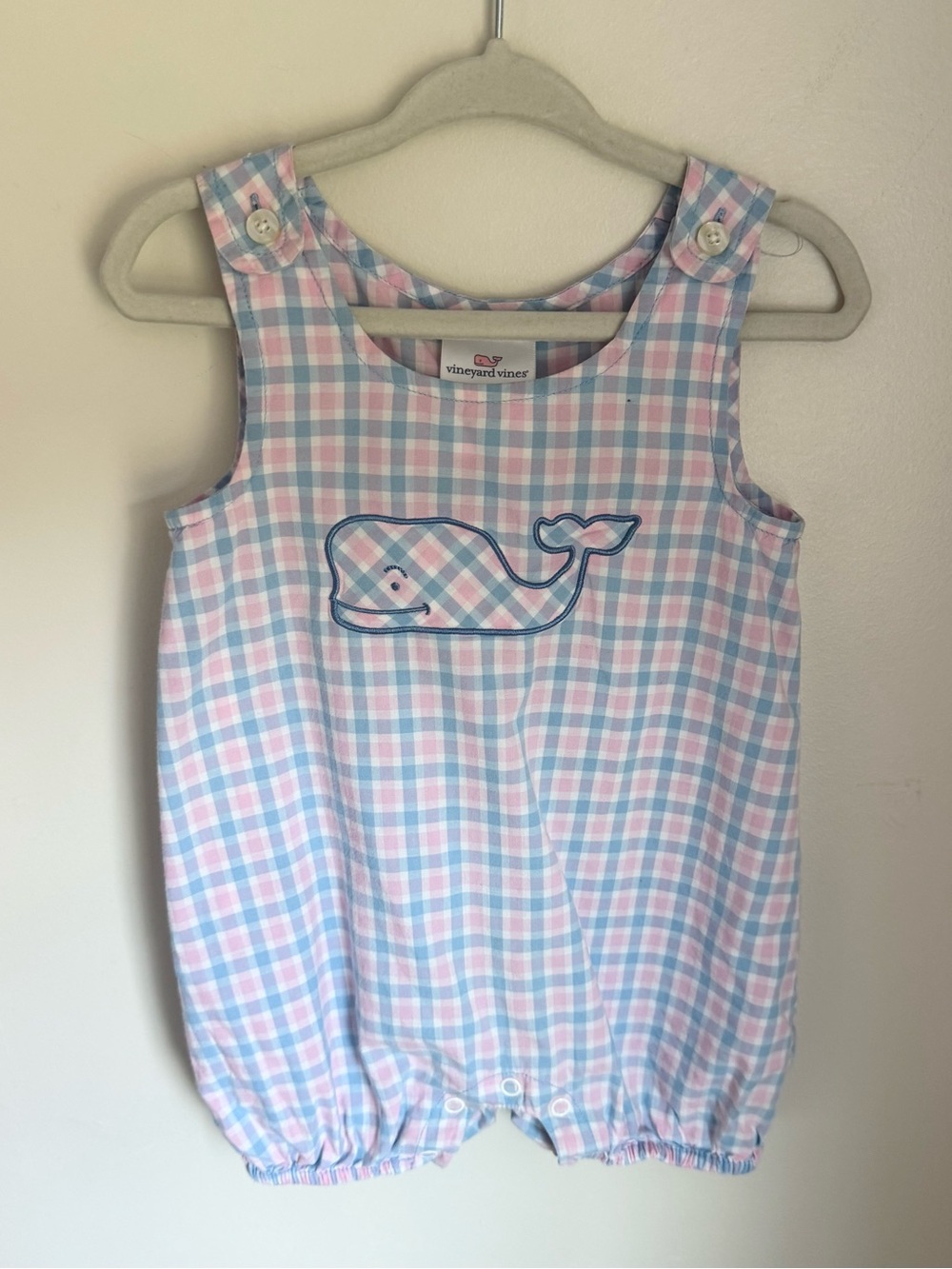 Vineyard Vines Checkered Whale Logo Jon Jon Size 6-12M